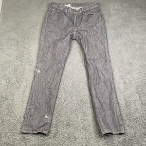 Levis Jeans Mens 33x30 Gray 511 Commuter Slim Reflective Denim Pants Dark Wash